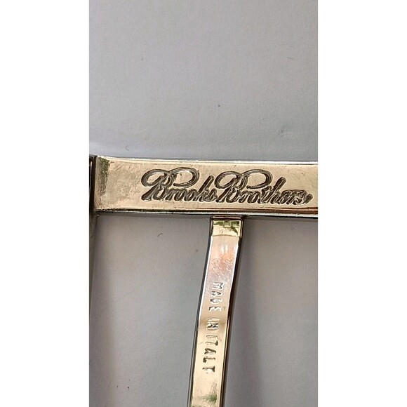 Brooks Brothers Dress Belt Dark Brown Italian Leather Sz 38 Made in ITALY W1L12 - Picture 5 of 10